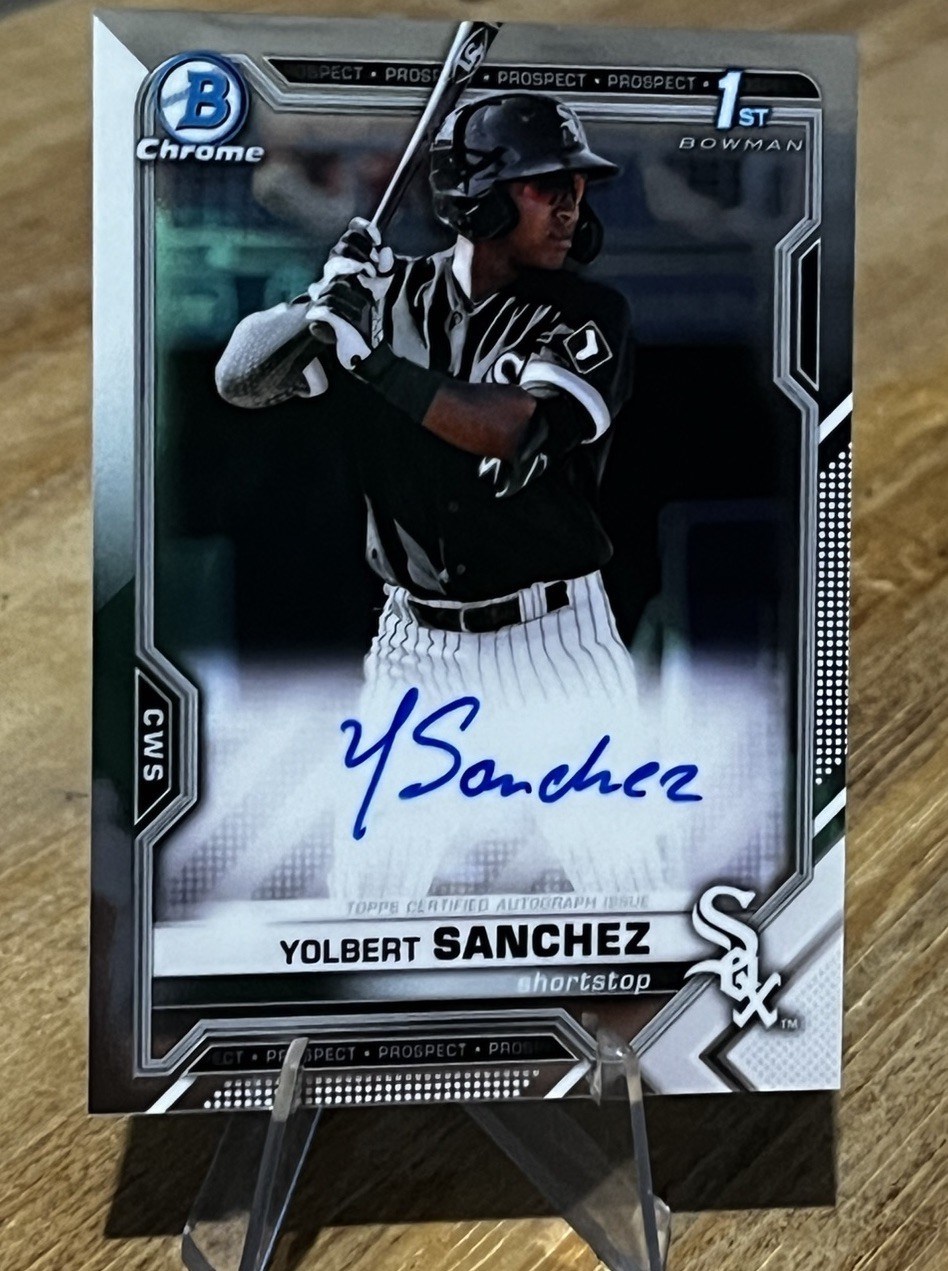 Yolbert Sanchez 2021 Bowman 1st CHROME PROSPECT AUTO White Sox Autograph