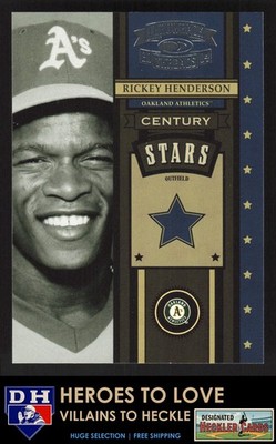 2004 Throwback Threads Century Stars #/1500 Rickey Henderson #CS-45 Athletics