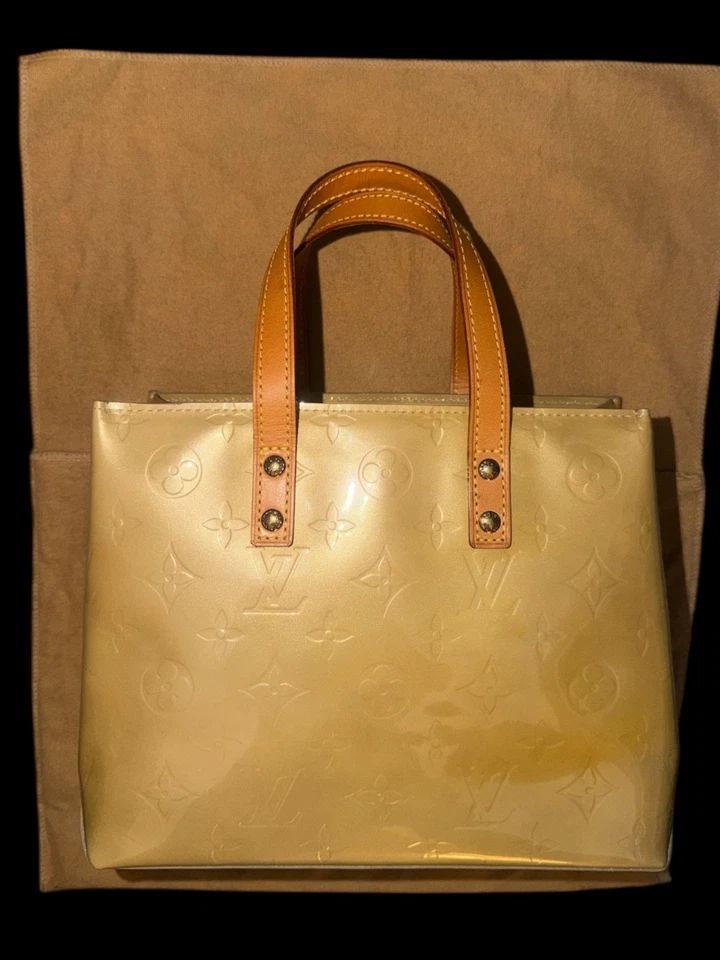 Bolso de mano de colección Louis Vuitton con monograma Vernis Reade PM MI0082 Noisette LV Y2K Foto 3 de 4