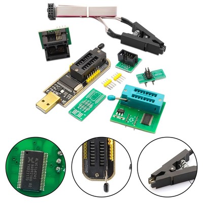 For CH341A For USB Programmer with 1 8V Adapter and For SOIC8 Test Clip