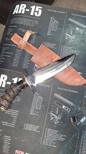 Custom Made Horn Handle Bowie Knife. Made In Late 70s Or Early 80s.