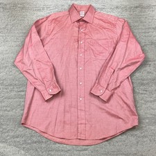 Vintage Brooks Brothers Oxford Button Shirt 16 - 3 Red OCBD Formal Prep Mens 90s