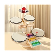 iPlay, iLearn Toddler Wooden Drum Set, Kids Musical Instruments Toy... Fast Ship