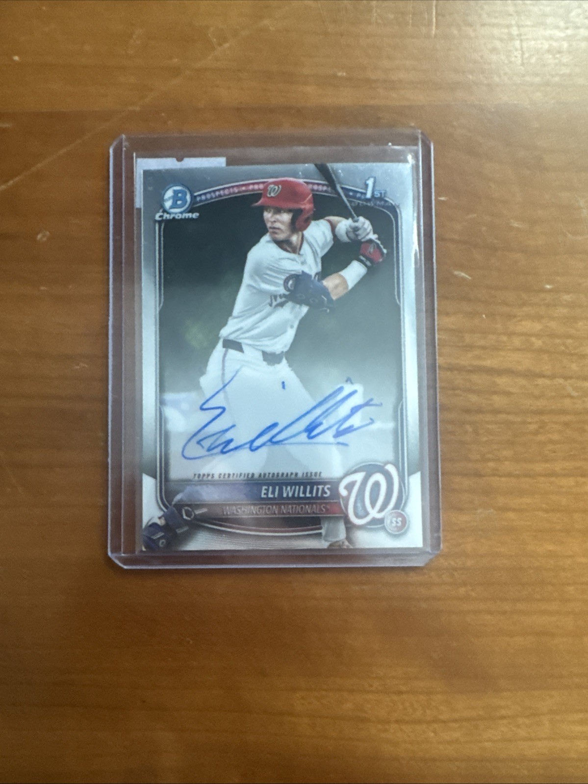 2025 Bowman Draft Eli Willits Chrome Auto 1st Prospect #CPA-EW Nationals