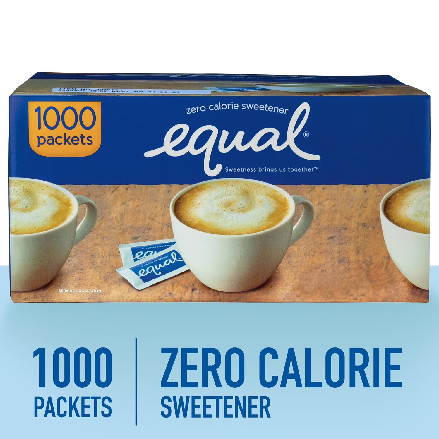 Equal Zero Calorie Sweetener (1,000 ct.) FREE SHIPPING GREAT