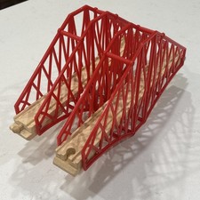 Vintage Brio/Thomas  Friends Red Double Suspension Bridge