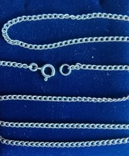 925 Sterling Silver VINTAGE HANDMADE Curb LINK design chain Jewellery LINKS Ag47