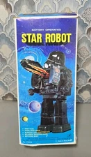 1979 Vintage Amico Battery Op Galaxy Warrior BLACK Robot BOX ONLY Star Wars KO
