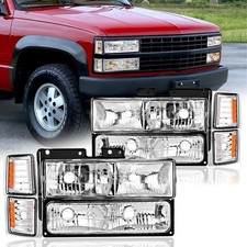 For 1994-1998 Chevy C10 Ck Tahoe Headlights Bumper Corner Lights Sets 94-98