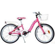 BICICLETTA DA BAMBINA FUXIA CON CESTINO - 20 POLLICI
