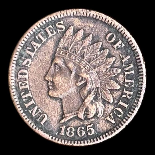 1865 Indian Head Cent, AU