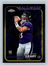 2024 Topps Chrome Football Rookie Card #248 Devin Leary Baltimore Ravens. rookie card picture