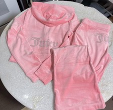 Juicy Couture y2k Flamingo velour rhinestone bling tracksuit size Large