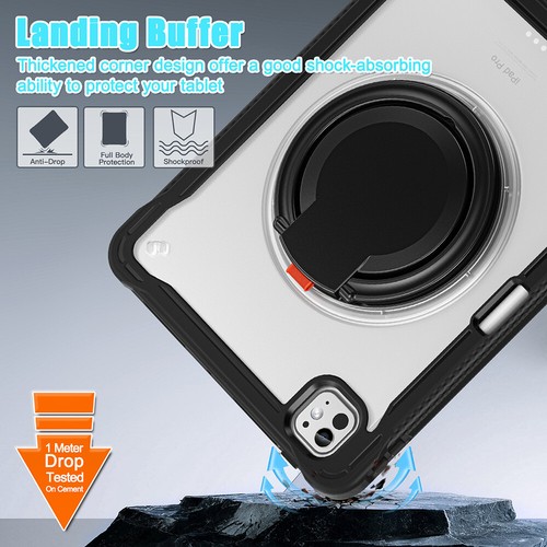 Rugged Stand Case With Strap For iPad Pro 13"M4 11"M4 Pro 12.9" Mini 7 Air 13"M2 - Picture 8 of 28