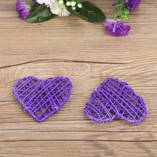 ↑DIY Heart Shaped Rattan Bedroom Party Decor (Purple 6pcs)