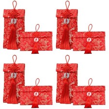 8 Pcs Chinese Style Red Envelopes Festival Red Packets brocade red packet