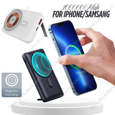 10000mAh Power Bank Magnetic Battery Pack Wireless Charger For iPhone Android