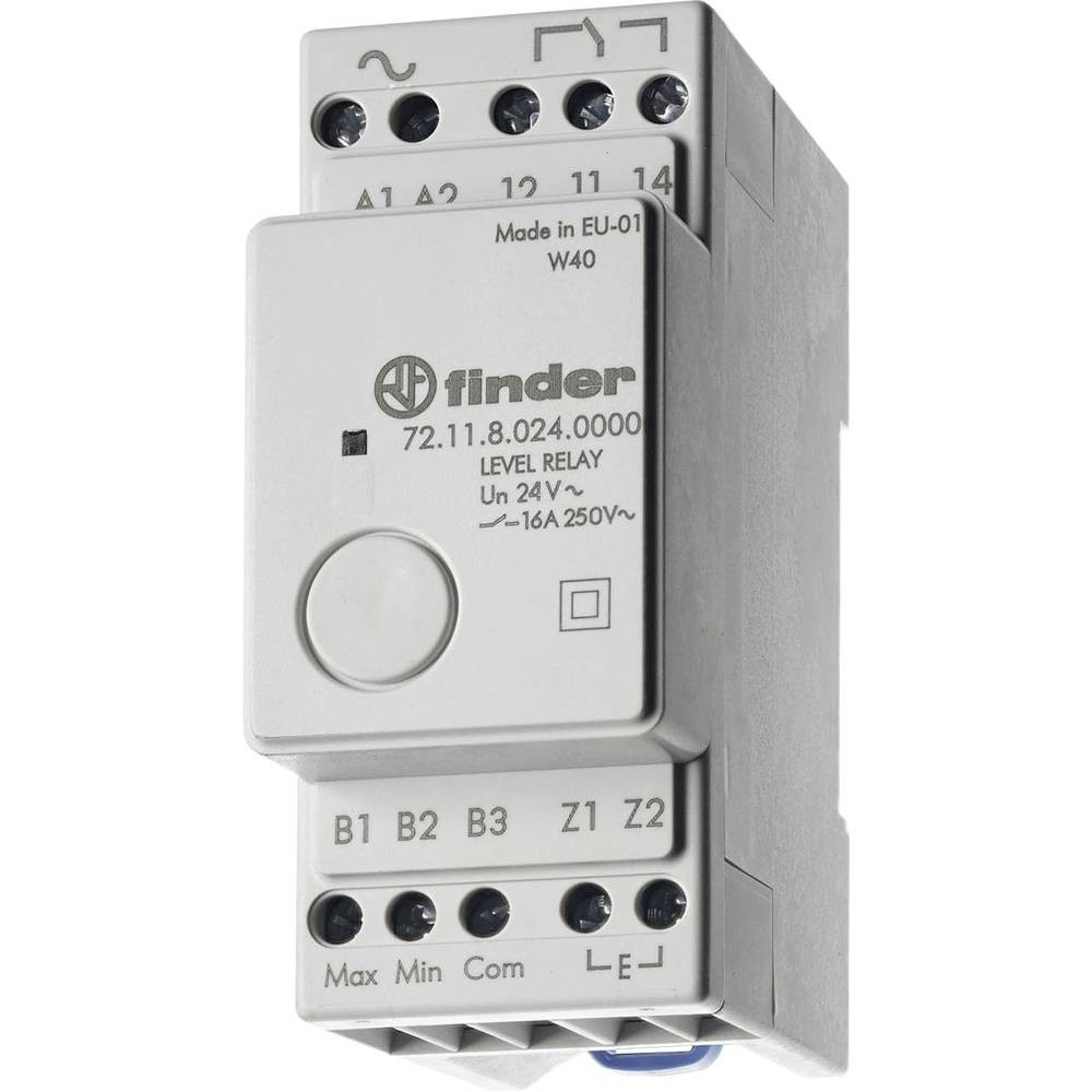 Relais de niveau Finder 72.11.9.024.0000 gris 24V DC pour rail DIN