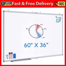 White Board Dry Erase 60 x 36 maxtek Large Magnetic Whiteboard 5' X 3' Dry Er...