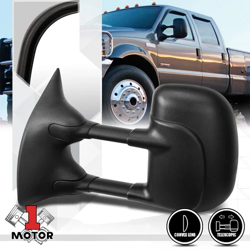 [Left] Driver Side Manual Extendable Towing Mirror for 99-07 Ford F250 F350 SD