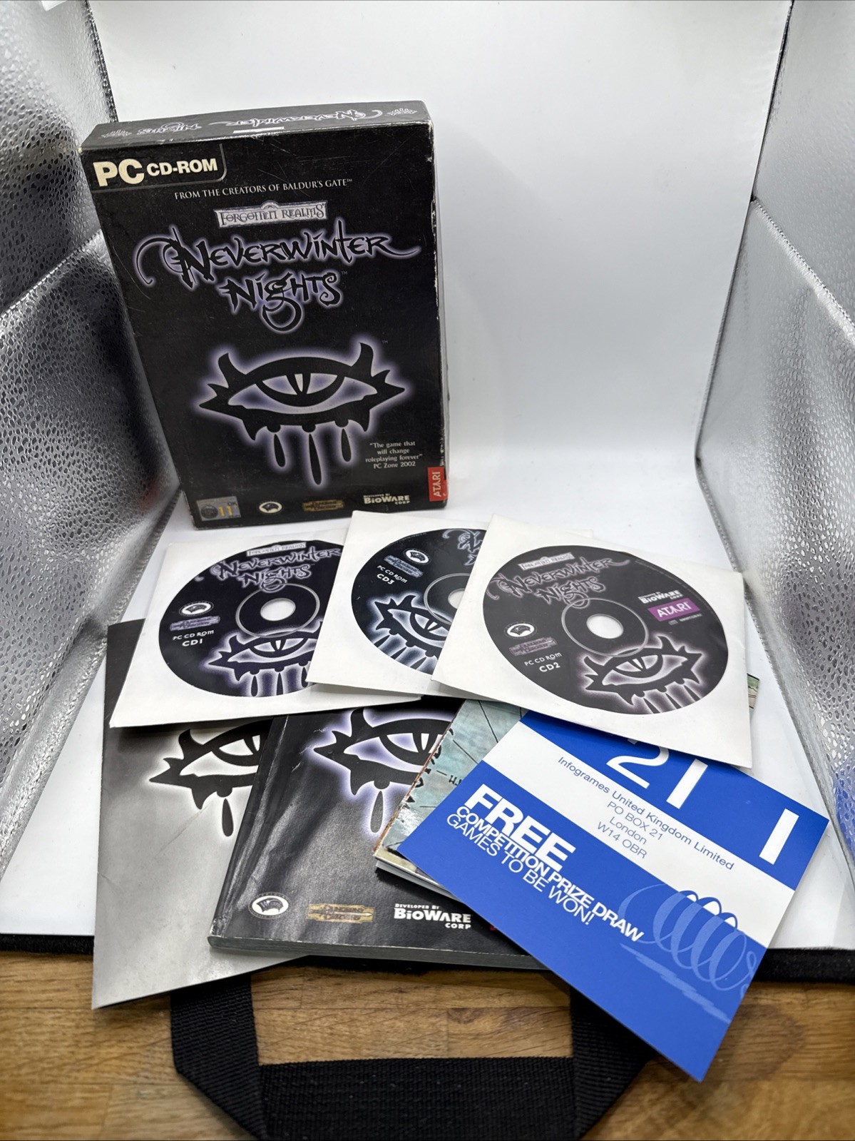 Neverwinter Nights Forgotten Realms Cardboard Box Original Set PC-CD Rom Good