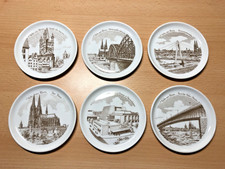 Fürstenberg 6 Porzellan Untersetzer mit Köln Motiven 