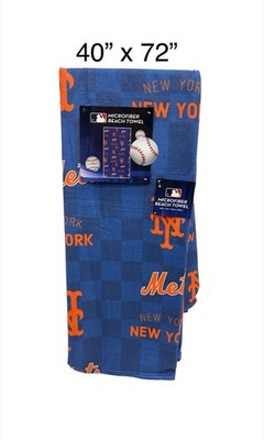 New York Mets   Micro Fiber Beach Towel 40  x 72 