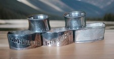 Antique Napkin Holders Rings Monsieur Madame Monogramed D  Sterling & S. Plate
