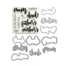 Honey Bee Stamps - BEST PARENTS 4x4 Stamp  Die Set