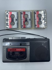 Sony M-750V Micro Cassette Voice Recorder with 3 new tapes For Parts 