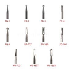 Dental Carbide Burs Friction Grip Bur Short Shank F/ High Speed Handpiece