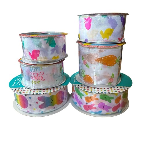 New! Easter Spring Ribbon Lot Of 6
