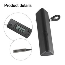 Lightweight Car Thermometer with Waterproof Probe and Temperature Calibration