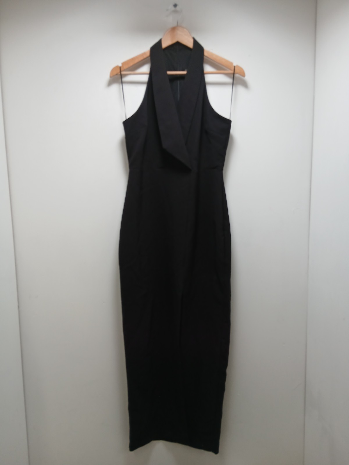 River Island Black Sleeveless Wrap Blazer Style Front Slit Midi Dress BNWT UK 12