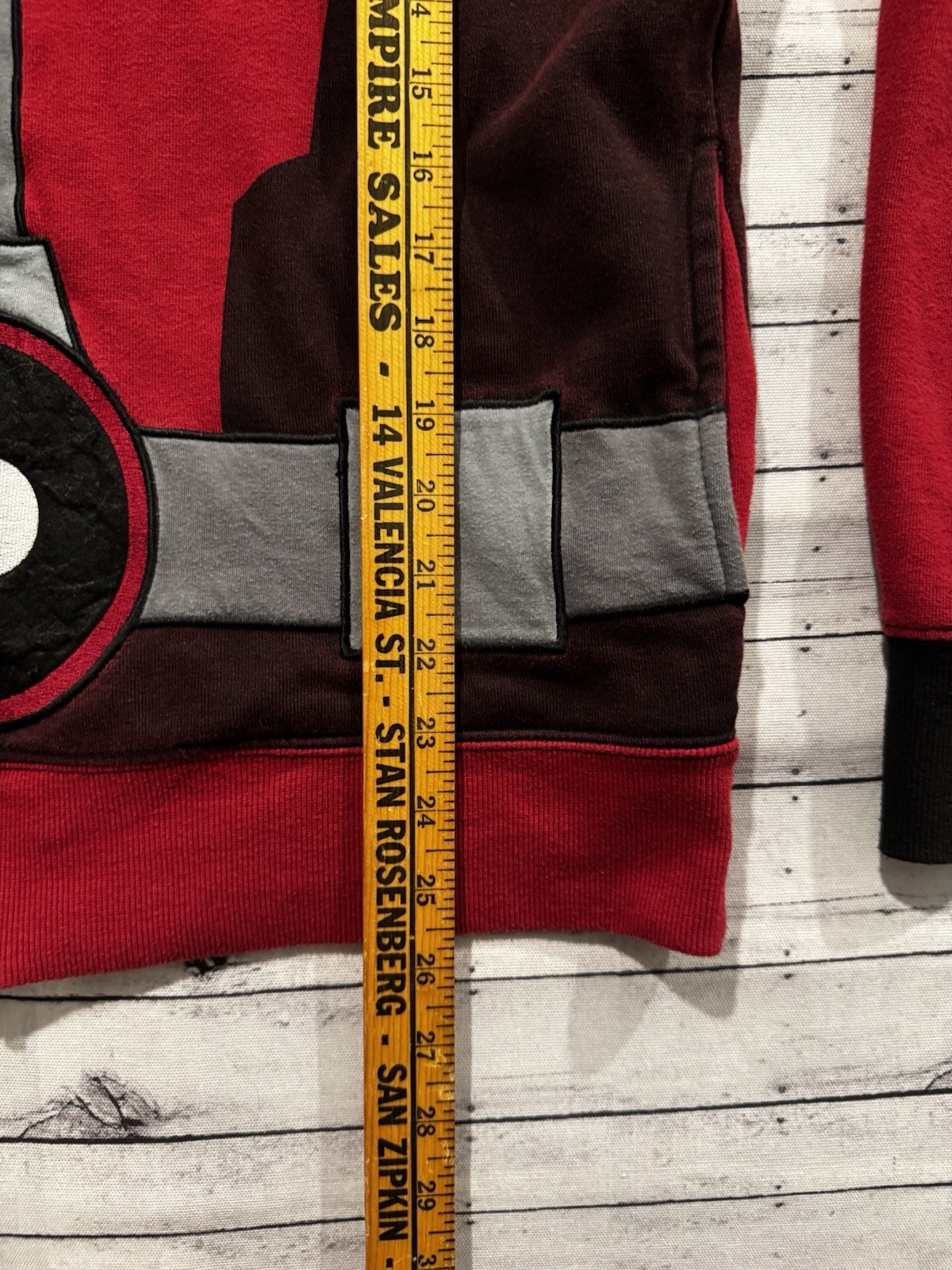 Marvel Deadpool Hoodie Mad Engine Full Zip Face H… - image 9