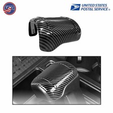 Gear Shift Knob Cover Trim Sticker Carbon Fiber Black For 2021-2024 Ford F-150