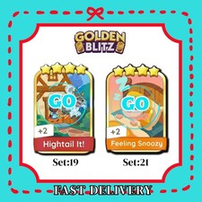  Monopoly GO 4  Stickers Golden Blitz   Hightail It  Feeling Snoozy