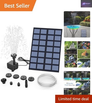 2,5W Solar Springbrunnenpumpe mit 6 Ausführungen - Umweltfreundliches Wasserspiel für Gärten