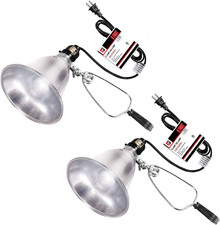 Clamp Lamp Light with Detachable 5.5 Inch Aluminum Reflector, 60 Watt E26 Socket