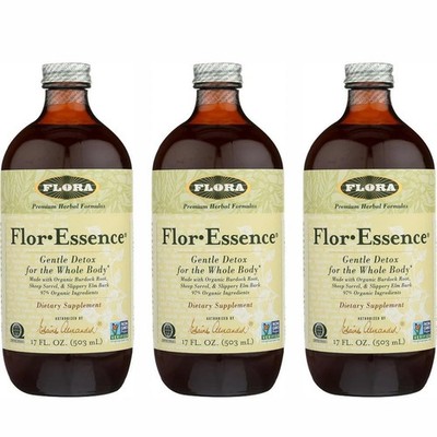 Flora Flor-Essence - Gentle Detox Liquid 17  fl.oz (pack of 3)