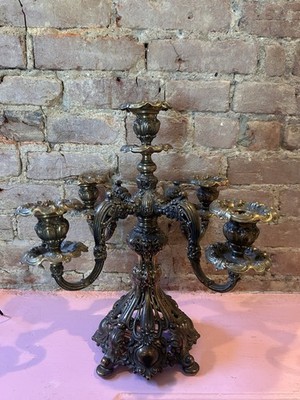 Reed & Barton 800 Silverplate Renaissance Candelabra 5-Light Candle Holder