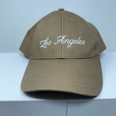 Cotton On Mens One Size Tan Los Angeles 6 Panel Snap Back Ball Cap NWT