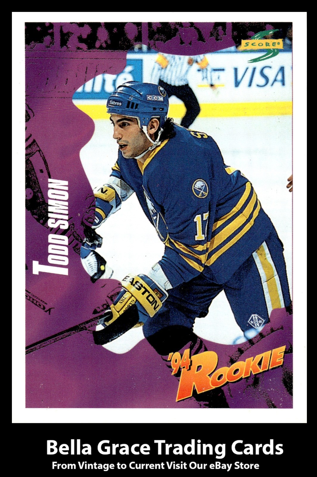 1994-95 Pinnacle Score Todd Simon #234 Buffalo Sabres Rookie NHL Hockey 