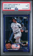 2023 TOPPS CHROME LOGOFRACTOR EDITION #4 ANTHONY VOLPE ROOKIE RC 36/250 PSA 9