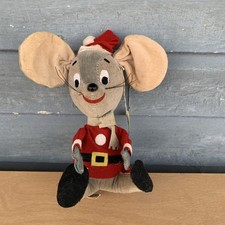 1960s Vtg Dream Pets R. Dakin  Company 432 Santa Chris Mouse with Tags NOS S1