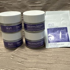 SKYN ICELAND LOT OF 4 OXYGEN INFUSION NIGHT Cream .49 oz  2-Sample of Elixir 2