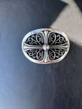 Chrome Hearts Oval CROSS Silver 1989 BELT BUCKLE