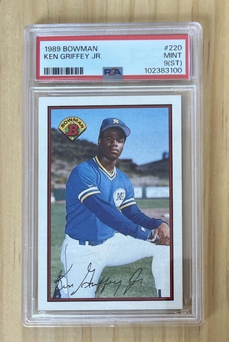 1989 Bowman Ken Griffey Jr PSA 9 MLB HOF # 220 (RC) Rookie Seattle Mariners Reds
