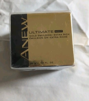 Avon Anew Ultimate Night Gold Emulsion Extra Rich - 1.7 oz New Sealed
