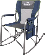 SUNNYFEEL Camping Directors Chair, Heavy Duty,Oversized Portable Folding Chair